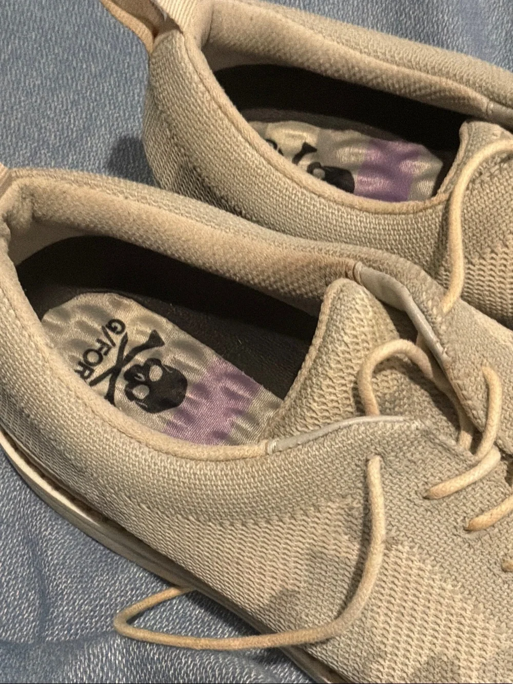 G/FORE Beige Camo Knit Oxfords
